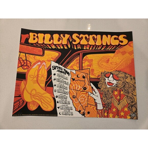 Billy Strings 2025 PHX AZ Spring Tour Poster Outlaw Music Festival 170/1000